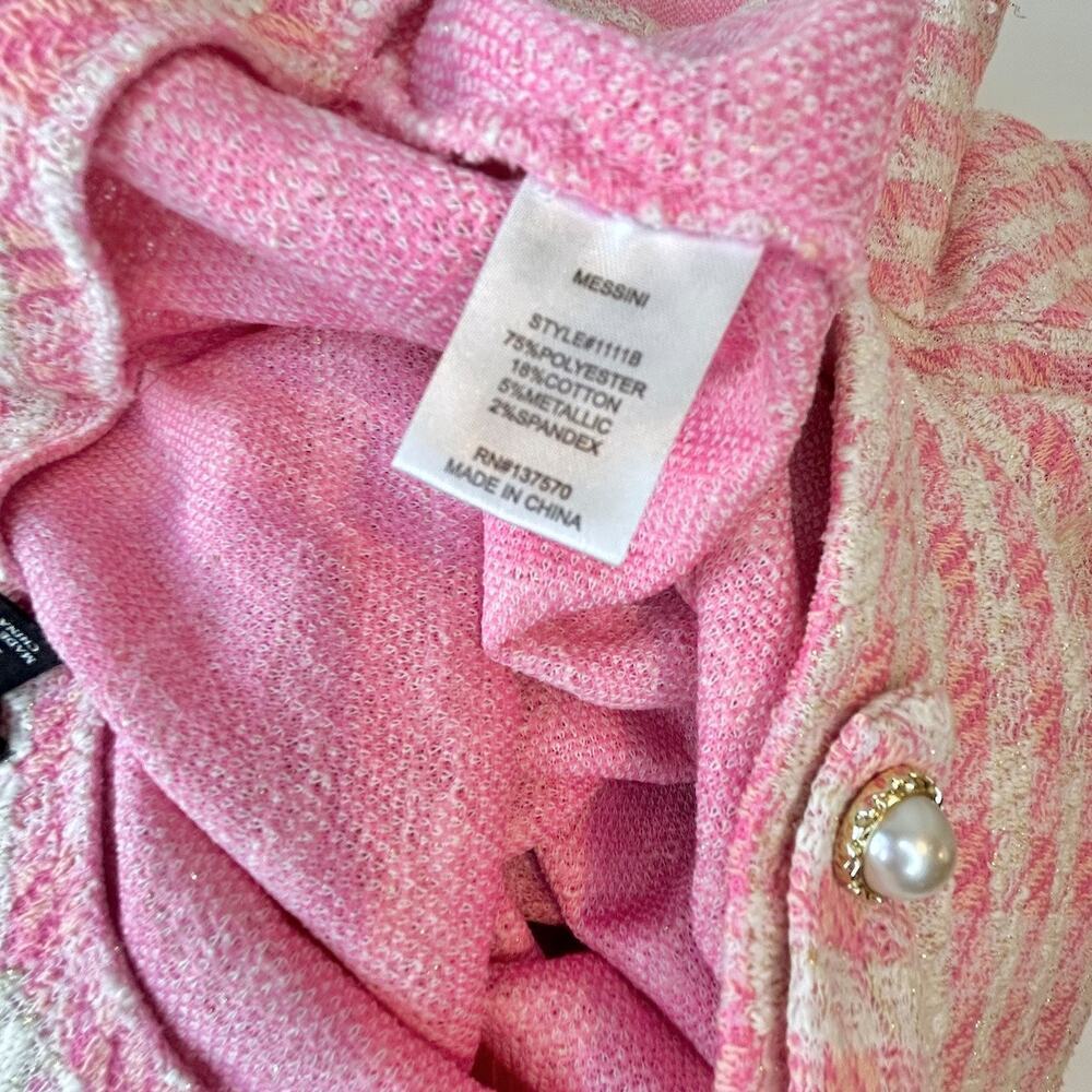 BARBIE, Coquette, Office Siren, PINK Tweed Skirt Women's Large - Picture 8 of 8